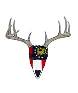 Decal Vinyl Sticker Georgia Flag Deer Skull - Printed Vinyl Decal Made i... - $130.28 MXN+