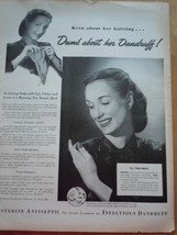 Vintage Listerine Treatment for Dandruff  Print Magazine Advertisement 1945 - £3.92 GBP