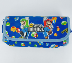 Super Mario Bros Pencil Case Clutch Purse Small Zipper Bag Luigi 8.5in - £15.66 GBP