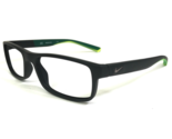 Nike Eyeglasses Frames 7090 010 Matte Black Green Rectangular 53-17-140 - $51.21