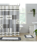 NEW! Country Farmhouse Black White Stenciled Patchwork Cotton Fabric Sho... - $1,259.86 MXN