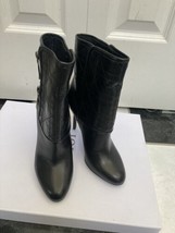 NIB 100% AUTH Christian Dior Guetre Black Cannage Leather Low Boots Sz 35 - £775.39 GBP