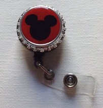 Mickey Mouse Clip badge reel key card ID holder lanyard retractable Disn... - $9.50