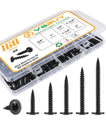 160-Pc #8 Truss Head Self-Tapping Wood Screws Kit - Black Zinc, 6 Sizes - €11,64 EUR