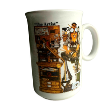 The Artist Coffee Mug Cup 3M Remount Advertising England Rare Vintage 70s - £15.94 GBP