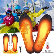 USB Electric Heated Foot Insole Feet Warmer Heater Pads Winter Wear Men &amp; Women - £9.64 GBP