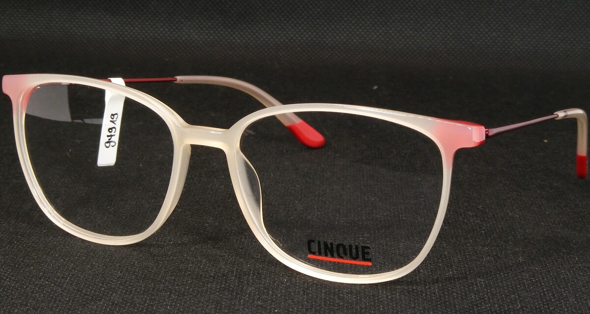 CINQUE by VISTAN 61050 3 Light Beige /Red UNIQUE RARE EYEGLASSES FRAME 5... - $97.02