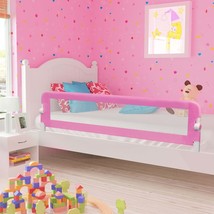 Toddler Safety Bed Rail Pink 180x42 cm Polyester - $32.04