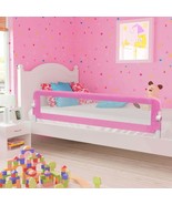 Toddler Safety Bed Rail Pink 180x42 cm Polyester - £25.19 GBP
