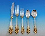 Grande Baroque Gold Accent by Wallace Sterling Silver Flatware for 12 Se... - £3,737.87 GBP