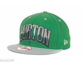 Burton Snowboards Burt Bam Block New Era 9Fifty Green Snapback Flatbill Cap Hat - $22.75