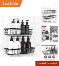 Versatile Adhesive Shower Caddy Shelves - Stylish Storage Solution for Bath - $22.72