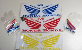 Honda Motorcycle Wings Blue Yellow Red Retro Vintage Vinyl Sticker Tank Decals - £6.90 GBP