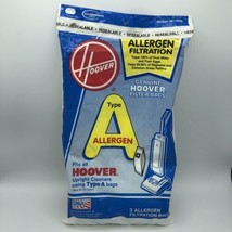 Hoover Type A Allergen Vacuum Cleaner Bags Upright Filtration Bags Qty 3... - $7.66