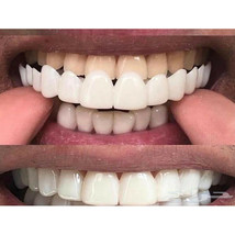 Snap On False Teeth Upper + Lower Dental Veneers Dentures Tooth Cover Se... - $14.10