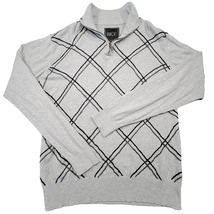 BKE Mens Shirt Size XL Gray Crisscross Classic Long Sleeve High Zip Neck... - £10.39 GBP