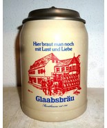 Brauerei Glaabs Brau Seligenstadt lidded German Beer Stein - £11.94 GBP