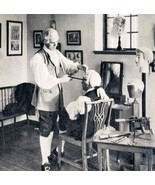 1940 Williamsburg Virginia Peruke Wig Maker Shop Craftsmen Photogravure ... - €25,73 EUR
