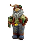 Santa Figurine Resin Gray Beard Birdhouses Stars Hearts Christmas Wreath... - $255.84 MXN