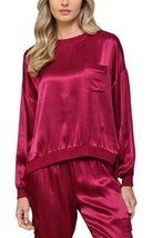 Fate satin ditz diva top in Maroon - size M - $44.55