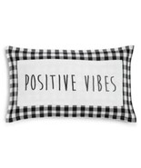 MSRP $25 Lacourte Positive Vibes Decorative Pillow Black 14X24&quot; - $280.05 MXN