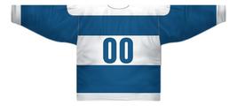 Any Name Number Quebec Bulldogs Retro Hockey Jersey Blue Any Size image 5