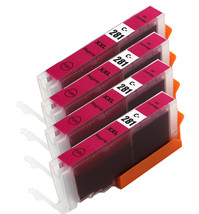 4Pk Magenta Cli-281Xxl Ink Tank +Chip Use For Canon Tr8520 Tr8620 Ts9520... - $37.99
