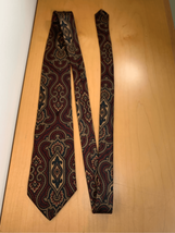 Paisley Silk Pointed NeckTie-BILL BLASS Green/Red Designer 3”W Men’s EUC - $10.59