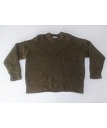 Madewell Belfiore Ribbed Pullover Sweater Green Wool Camel Hair Sweater ... - £38.91 GBP