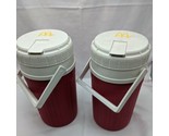 Set Of (2) McDonald&#39;s 1/2 Gallon Igloo Red Thermus With Warranty Mail In... - £60.36 GBP