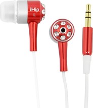 iHip IP-EBLING76-R Bling Bling Earphones (Red) ~Noise Reduction~ Discont... - £6.00 GBP