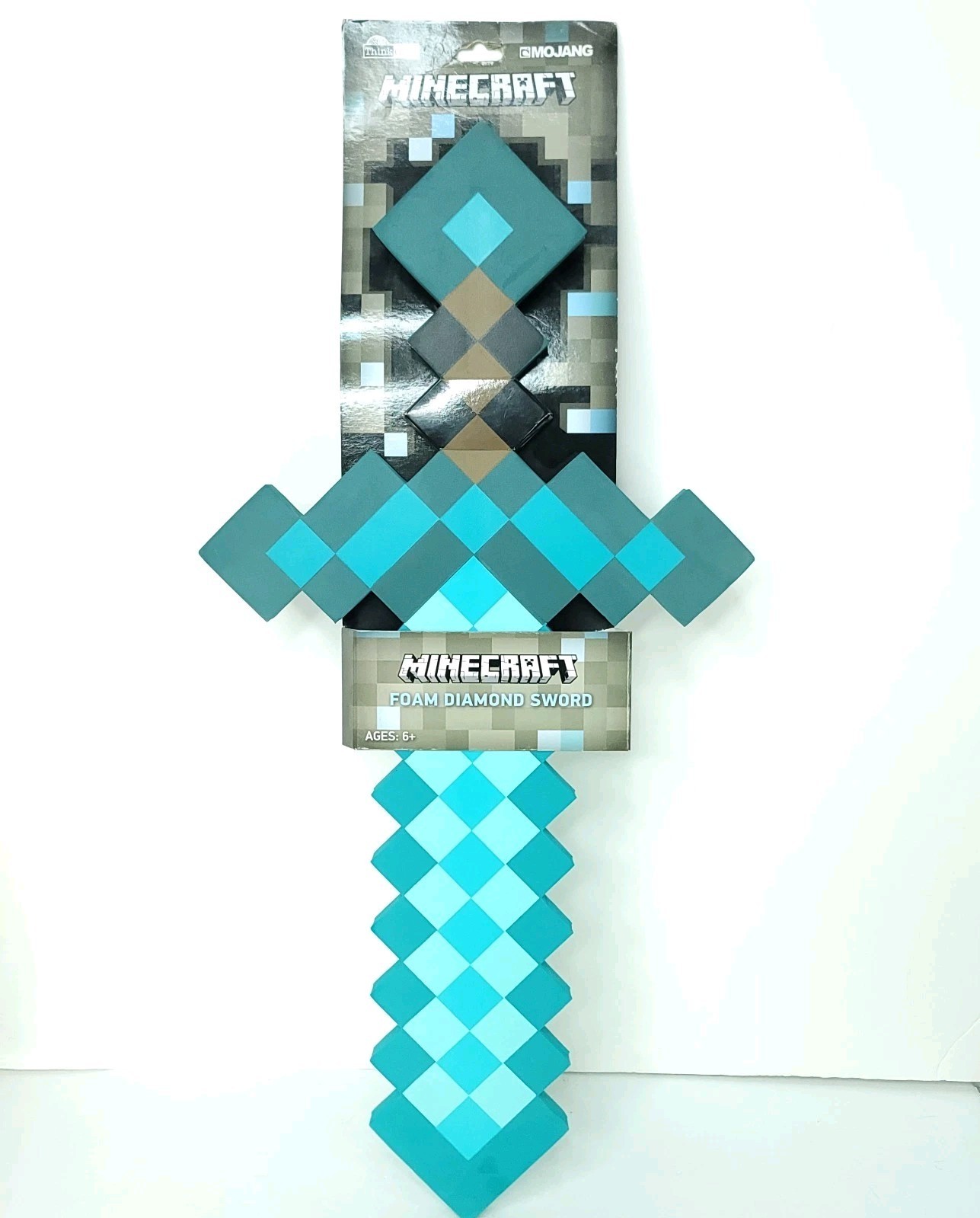 Minecraft 3D Deluxe Diamond Foam Sword 24” Think Geek Mojang Large New - $54.44