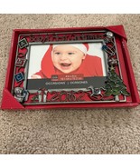 Baby&#39;s First Christmas 2012 4&quot;x6&quot; Silver Frame By Studio Decor Ornament ... - $183.09 MXN