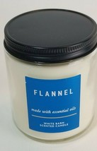 Bath &amp; Body Works White Barn FLANNEL Candle 7 oz Jar - £16.78 GBP