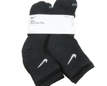 Nike Everyday Plus Cushioned Ankle Socks 6 Pack Mens Size 8-12 Black Dri... - £21.58 GBP