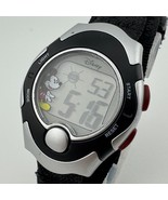 Disney Digital Quartz Watch Women Boy Silver Black Alarm Chrono Cuff New... - $21.84