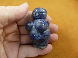 (Y-VEN-714) Blue gray sodalite Venus Woman goddess GEMSTONE figurine love statue - £18.51 GBP