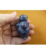 (Y-VEN-714) Blue gray sodalite Venus Woman goddess GEMSTONE figurine lov... - $23.36
