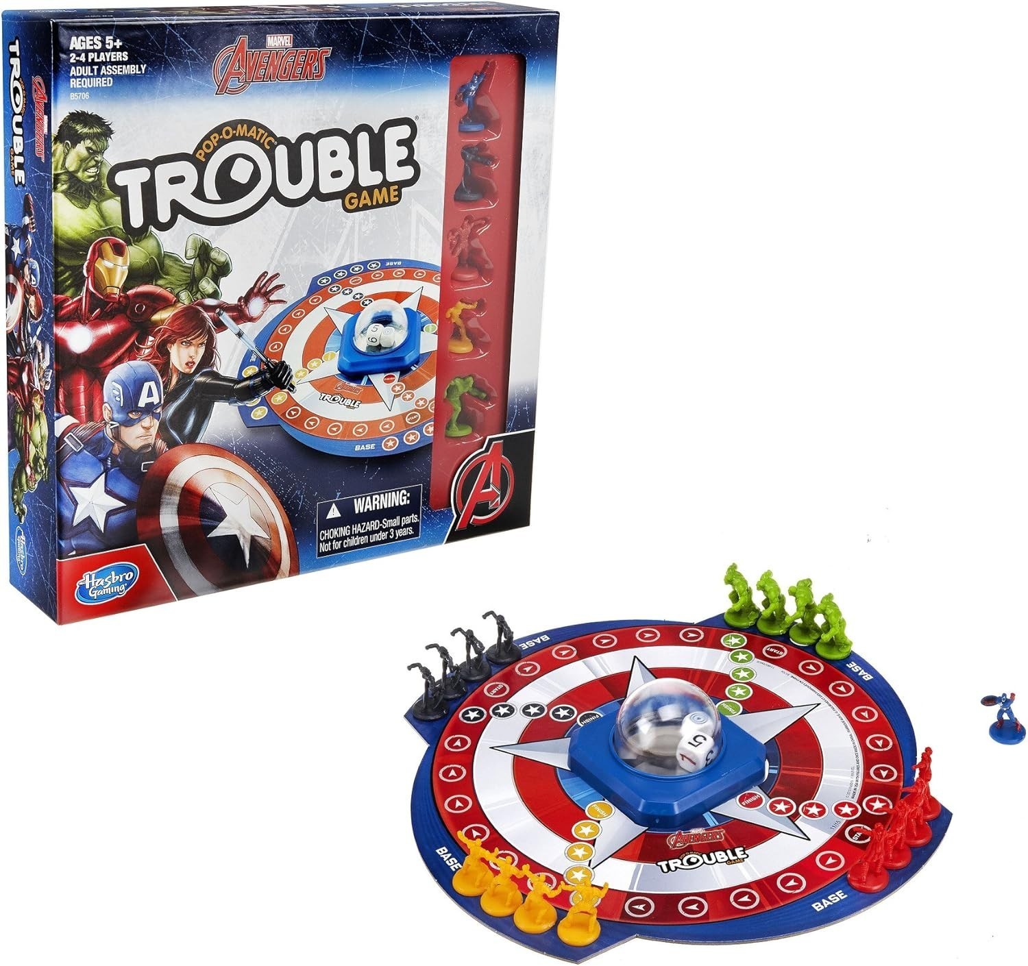 Marvel Avengers 2015 Pop-O-Matic TROUBLE Board Game SEALED Super Hero’s Shield Item image 3