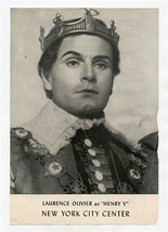 Henry V Program New York City Center Laurence Olivier 1946 - £17.35 GBP