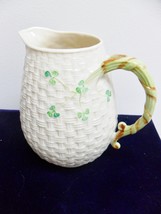 Belleek Ireland pitcher Shamrock Basket Weave - £35.61 GBP