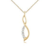 ANGARA Lab-Grown 0.13 Ct Diamond Infinity Journey Pendant Necklace in 14K Gold - £420.08 GBP
