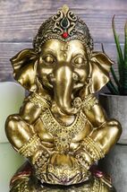 Vastu Hindu Elephant God Baby Ganesha Ganapati With Hands On Cheek Figurine - $26.47 CAD