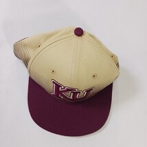 New Era 9FIFTY University Of Kansas Men's Tan/Red Snapback Baseball Cap Hat image 12