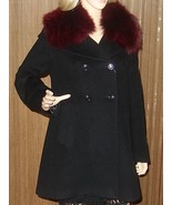 Istoria Natural Fur Embellished Coat Made In Italy SZ 42 NEW - $679.39 CAD