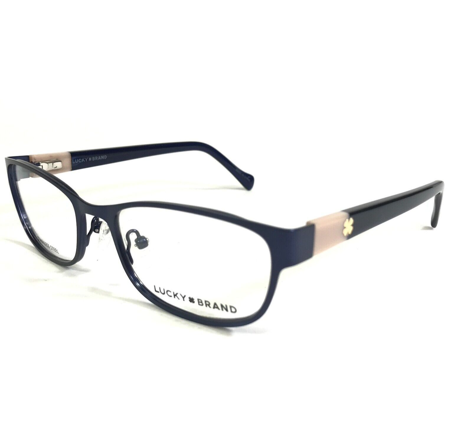 Primary image for Lucky Brand Eyeglasses Frames D121 BLUE/CREAM Cat Eye Full Rim 51-17-140