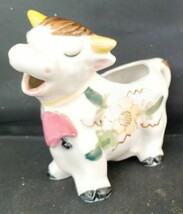 Happy Singing Cow Creamer with Hand-Painted Flowers, Japan, MCM - €10,28 EUR