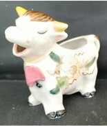Happy Singing Cow Creamer with Hand-Painted Flowers, Japan, MCM - €10,20 EUR