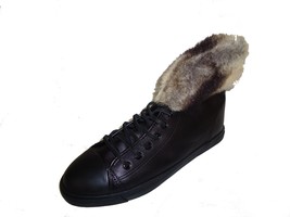 BE&amp;D by Maison Dumain Fredrik Black Ankle High Women Shoe with Fur aroun... - $45.75