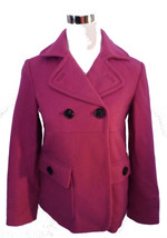 Womens Size XS GAP Fuchsia Wool Blend Swing Style Peacoat, Well Loved! - £7.90 GBP